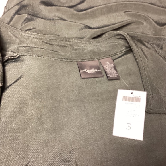 Relaxed Open-Front Green Drawstring Jacket - Picture 7 of 11